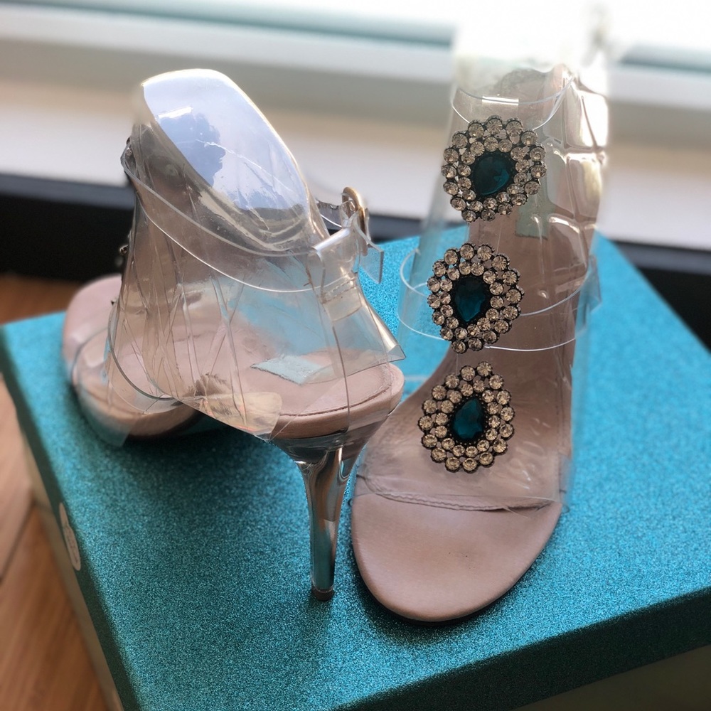 Betsey Johnson Sylvi Clear Stilettos Sandal